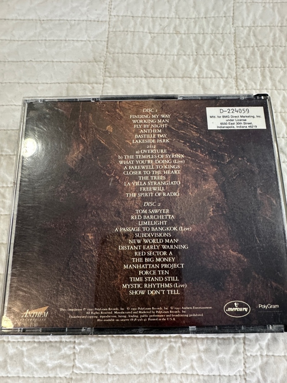 RUSH Vintage Chronicles CD Set 1990 cd 1 & 2 & booklet - Picture 4 of 6